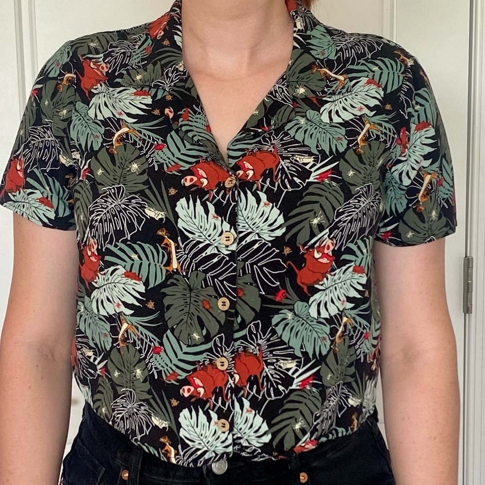 Her Universe Disney The Lion King Floral Button-Up